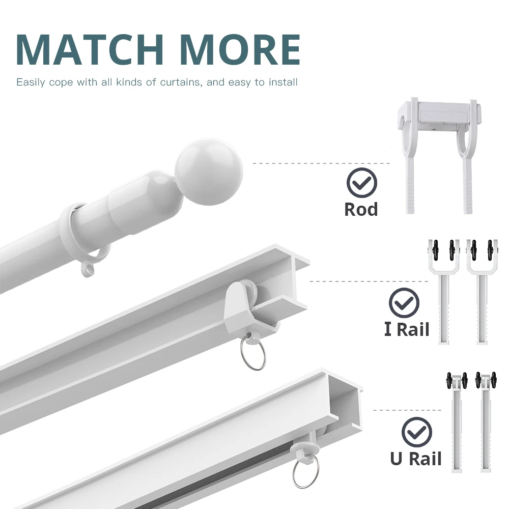 Zigbee Smart Curtain Driver Robot For Roman I Type U Type Curtains Track Alexa Google Home Control Zemismart Motor Drivers-3