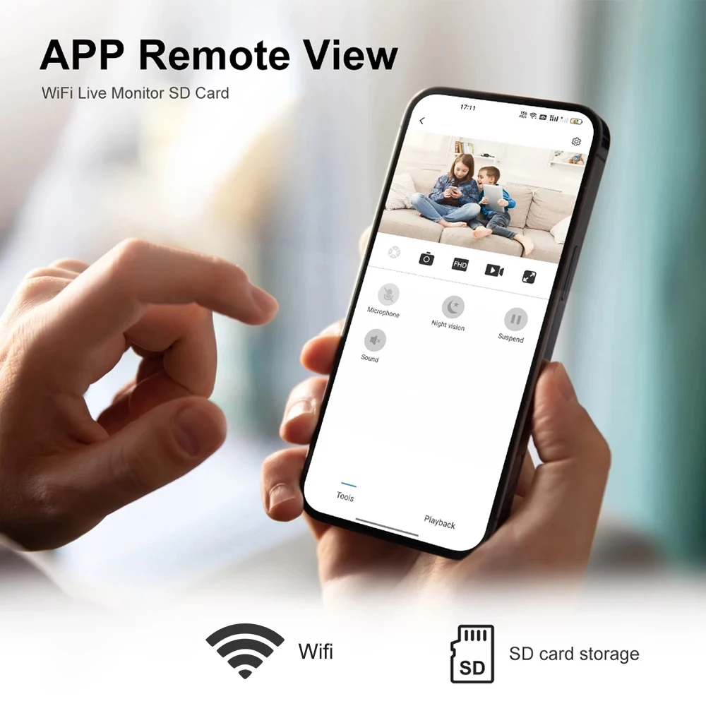 DIY HD 1080P WiFi Mini Camera Portable Video Recorder Micro Camcorder P2P Wireless Webcam Loop Recording Support Remote Viewing-3