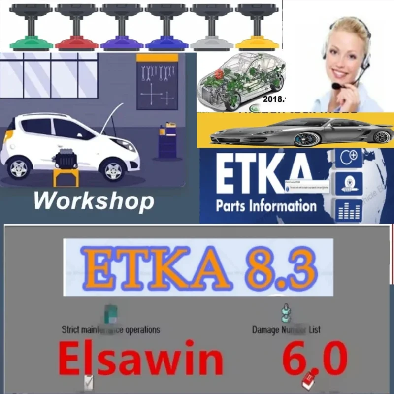 2025 elsawin 6.0 with etka 8.3 software Newest Repair Software Group Vehicles Electronic Parts Catalogue for A-udi for V-W A