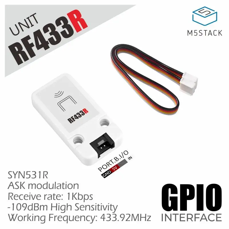 M5Stack RF433T/R Wireless RF Transmitter & Receiver Working Frequency 433.92MHz for IoT RF Remote Control Automation Application-2