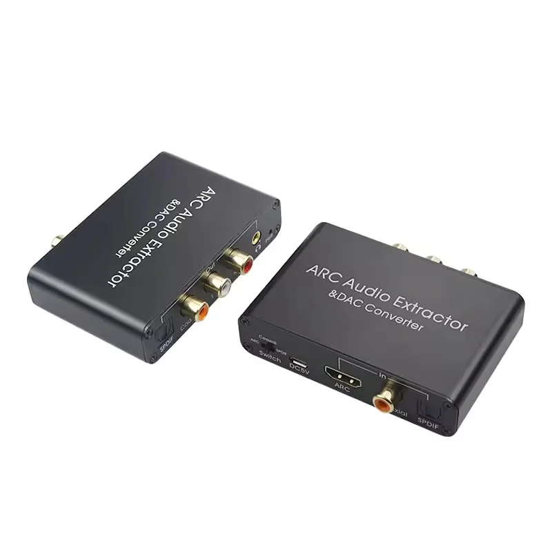 HDMI ARC Audio Extractor DAC ARC L/R Coaxial SPDIF Jack Extractor Return Channel Converter For Fiber RCA 3.5mm Headphone for TV-4