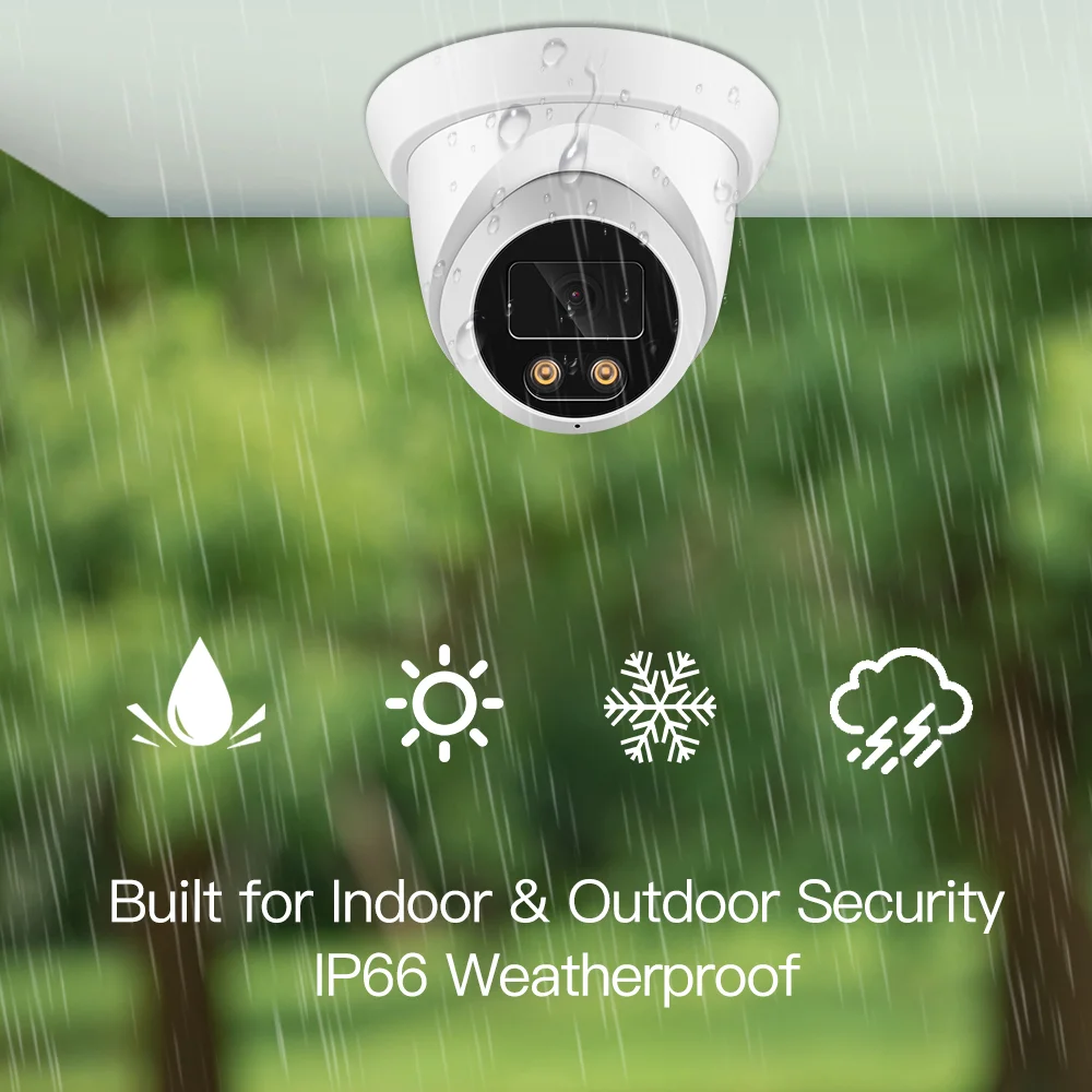 New 4K 8MP IP Camera Audio Outdoor POE H.265 Onvif Wide Angle 2.8mm AI Color Night Vision Home CCTV Video Surveillance Security-3