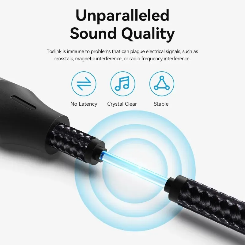 Vention Digital Optical Audio Cable Toslink SPDIF Coaxial Cable 1m 2m for Amplifiers Blu-ray Xbox 360 PS4 Soundbar Fiber Cable-4