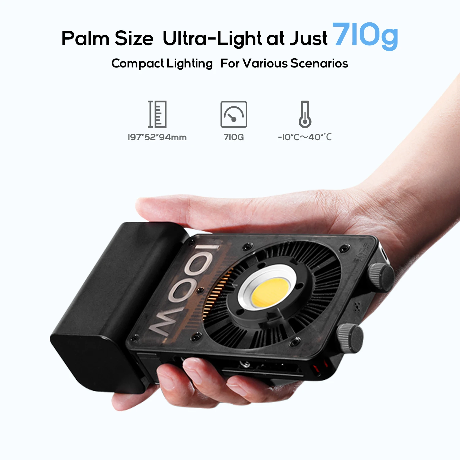 ZHIYUN Official CINEPEER CX100 100W Pocket Video Light Handheld Led COB Light Photo Fill Light Photography Lighting-3