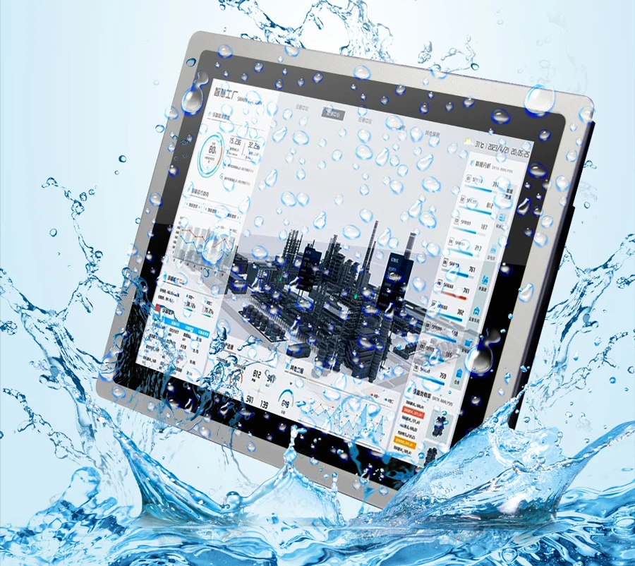 All In One Touch Industrial PC Celeron J1900 Multi Touch Screen Ethernet Lan 4xUSB VESA Mount Embedded Industrial Panel PC-2