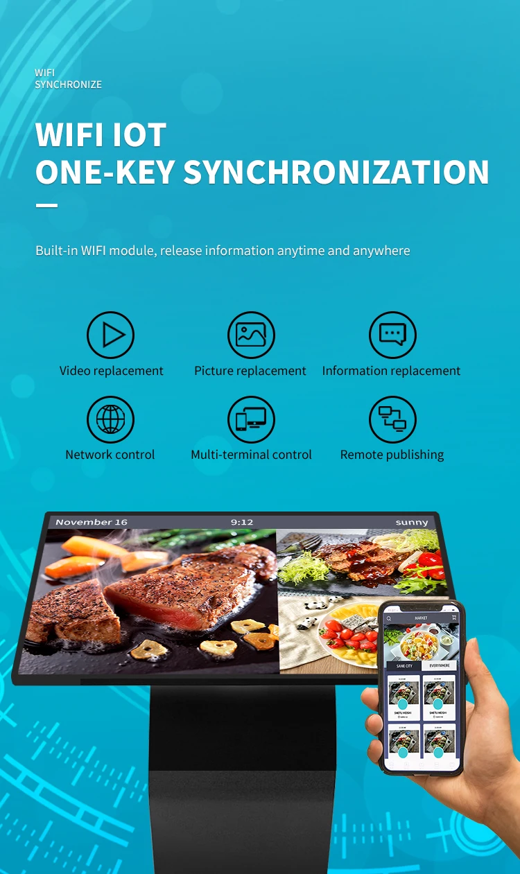 43 50 55 65 Inch Floor Standing Interactive Touch Screen Display Kiosk Android Information Kiosk Self Service Kiosk-5