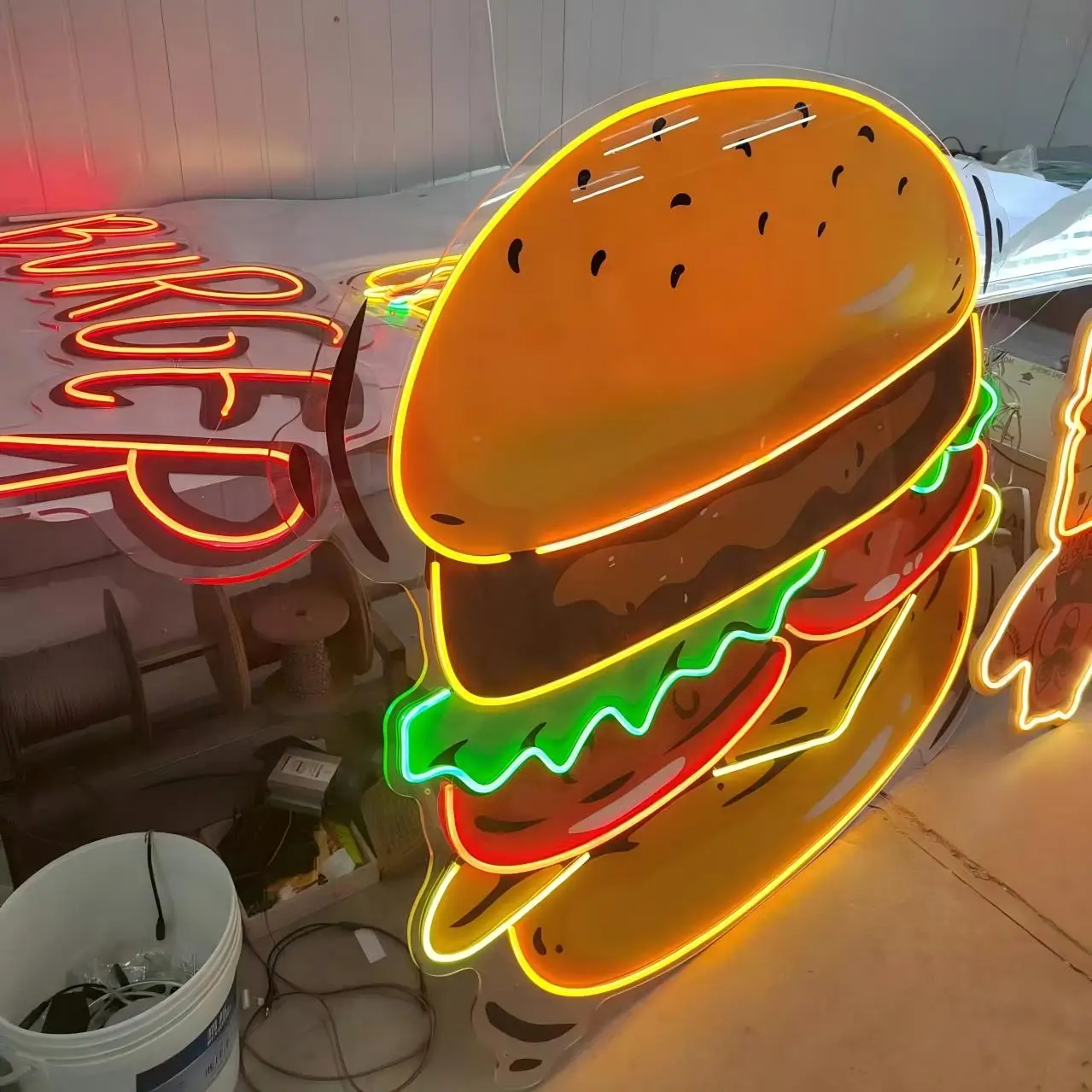 Customized LED neon sign board, store outdoor signage, custom design. LED3d letters, stainless steel backlit letters-6