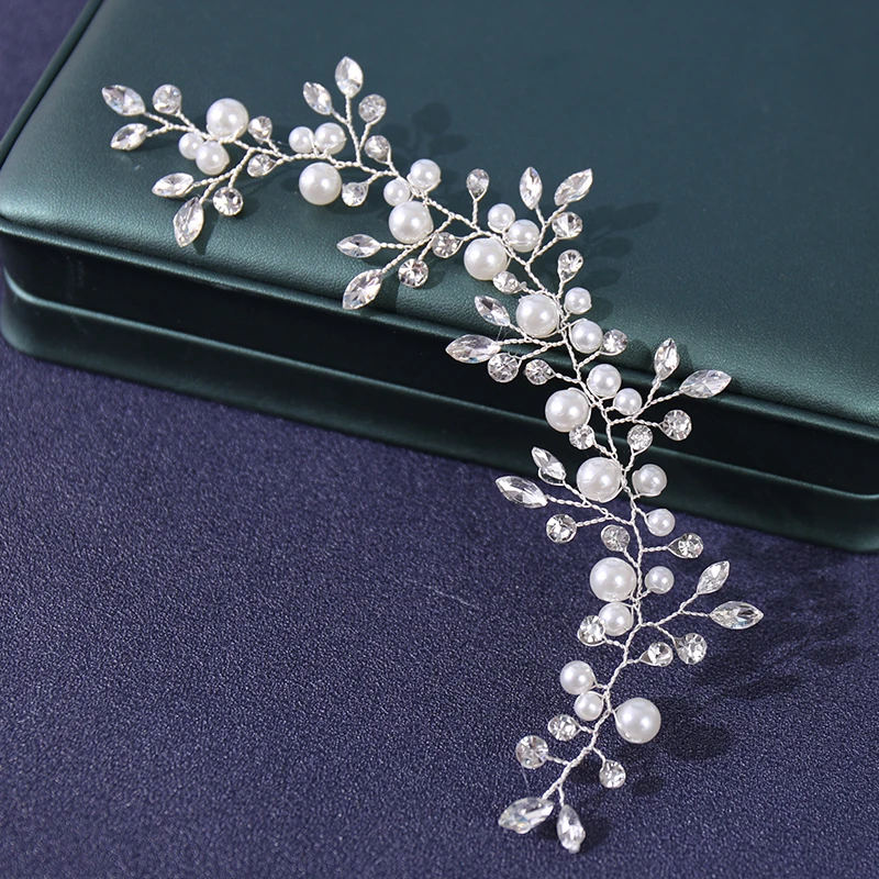 Pearls Crystal Handmade Headbands Fashion Wedding Hair Accessories Cheap Hairbands Rhinestone Head Jewelry Wholesale Dropping-4
