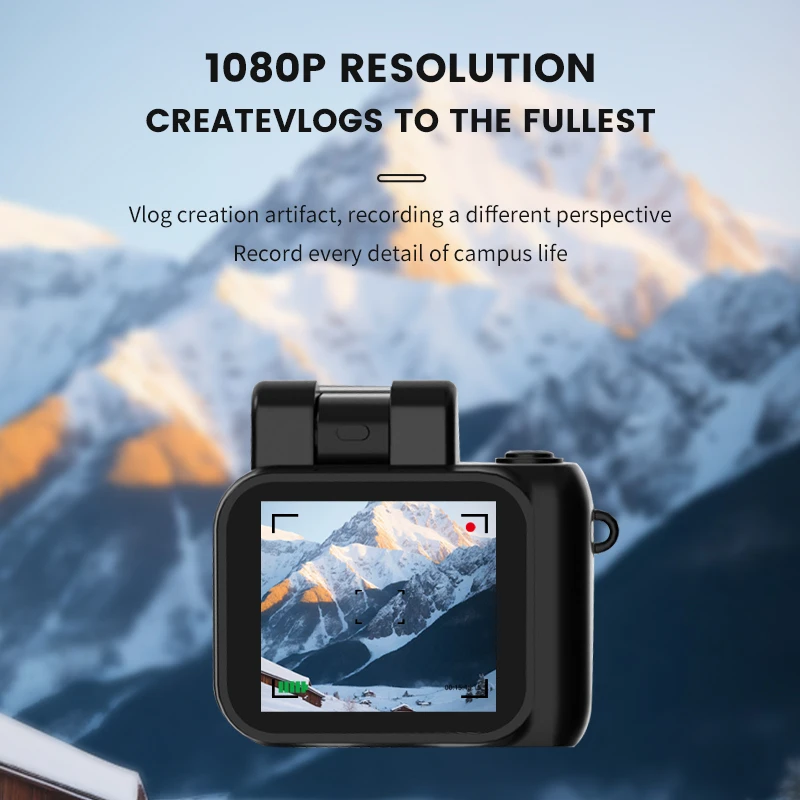 Y4000 Mini Camera with Screen HD 1080p Portable Video Recorder with Flash Light Battery Dock Retro Ultra Compact Digital Camera-3
