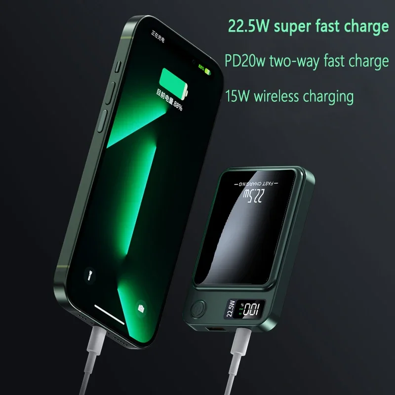100000mAH Power Bank Magnetic Wireless 22.5W Ultra Capacity Super Fast Charging Magnetic Power Bank For Iphone15 Samsung.-2