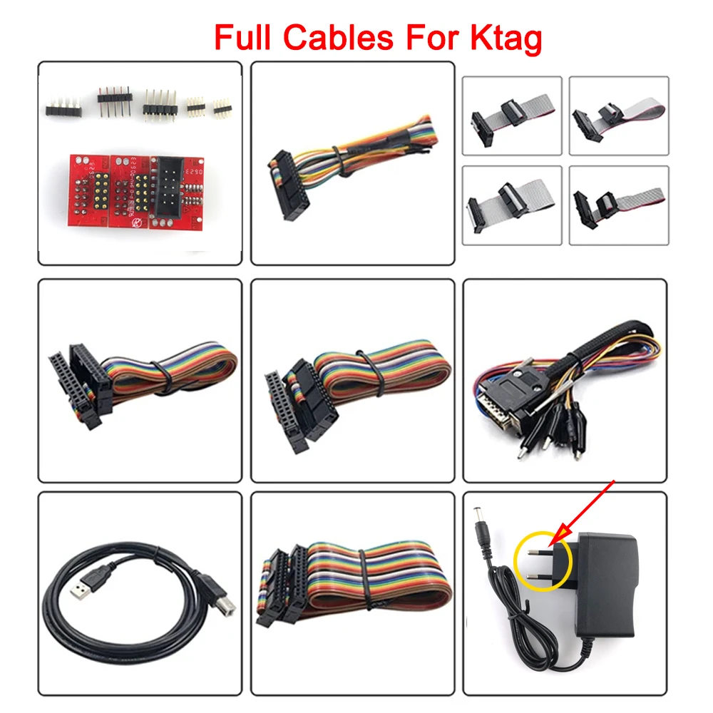 EU Version ECU Programming Tuning Tool For Kess V2 V5.017 OBD2 V7.020 For KTAG Firmware Car Trucks Master BDM Software Red PCB-4