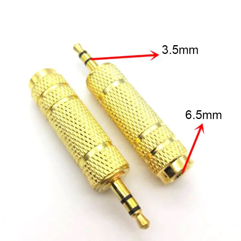 Audio 6.5 male to 3.5 female / 3.5 male jack to 6.35 female adapter amplifier adaptateur casque et micro small to large-6
