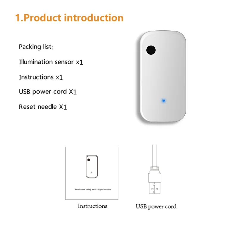 Tuya Smart WiFi Light Sensor Lux Meter Measure Illuminance Brighteness Detector for Home Automation Linkage Smart Curtain Open-2