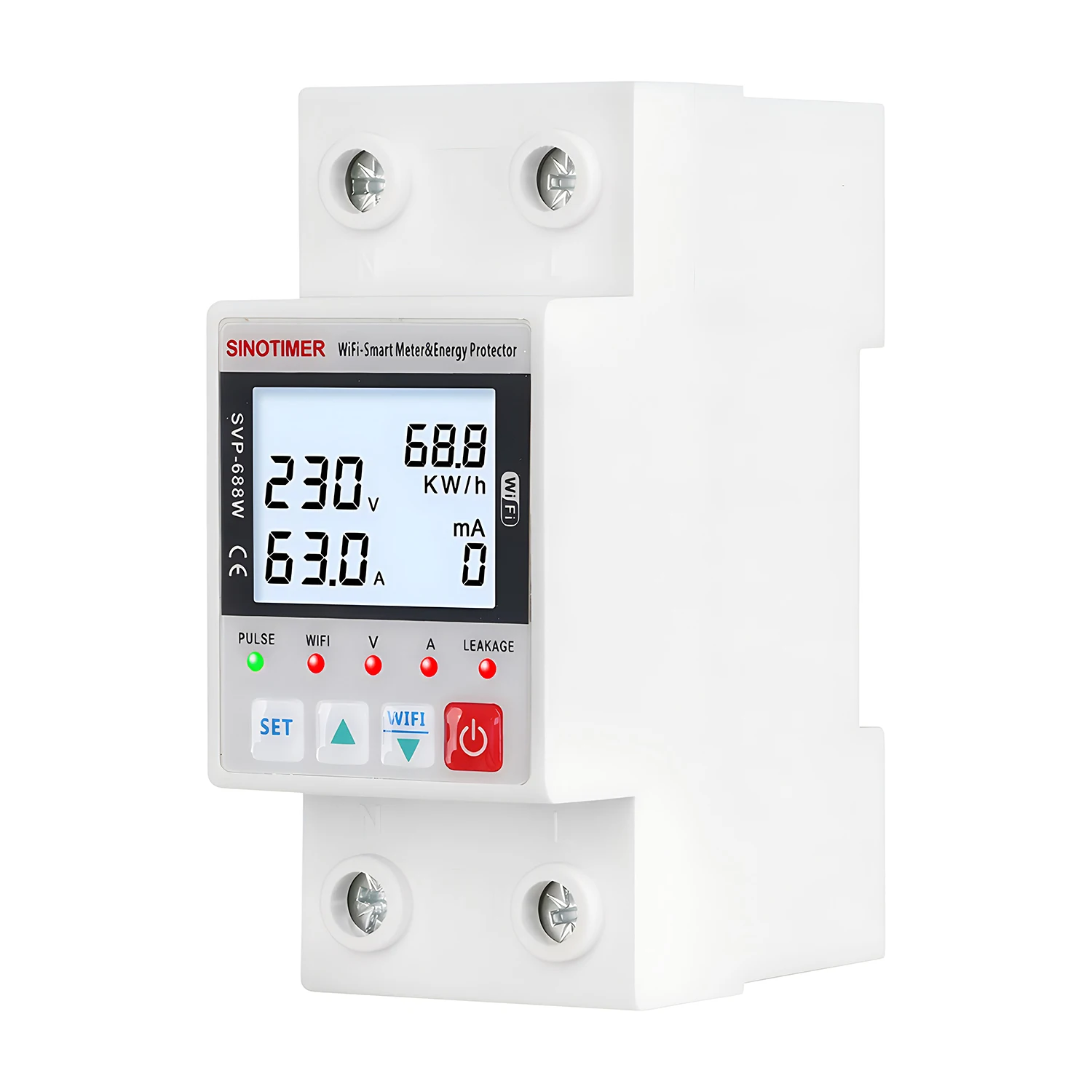 Tuya WiFi Smart Energy Meter Power Protector Circuit Breaker Over/Undervoltage Leakage Overcurrent Protection Automatic Recloser-2