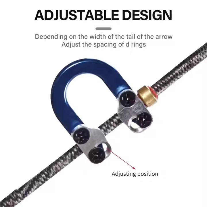 1pcs Archery Compound Bow D Loop Ring Rope String Release U Rope Nylon Bowstring Aid Accessories-4