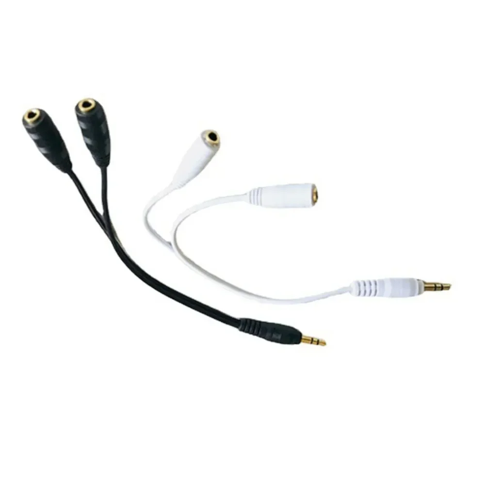 Dual Female Audio Cable Y Splitter Cable 3.5 Mm 1 Male To 2 for Earphone Headset Headphone MP3 MP4 Stereo Plug Adapter Jack-3