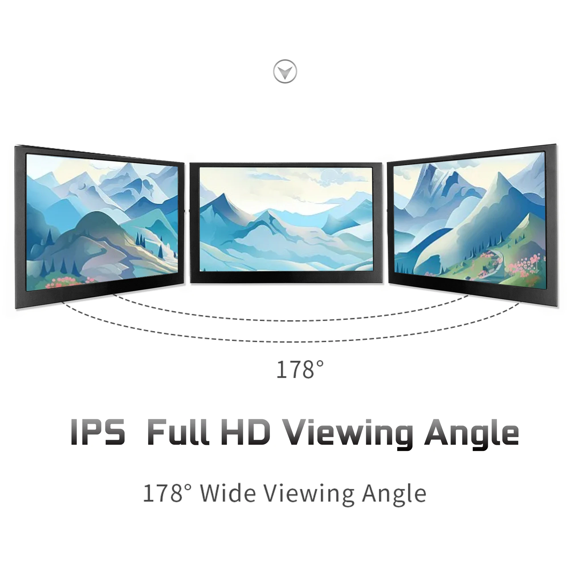 5-inch 1024 * 600 high-definition HDMI 100% sRGB display IPS module type-c interface touchless portable display-3