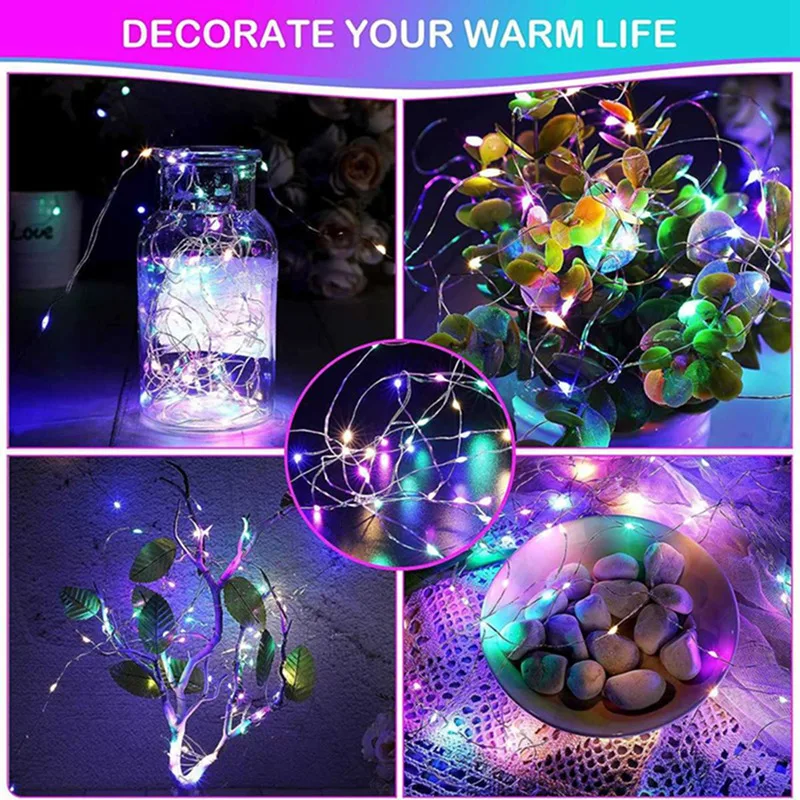 1Pack Fairy Light String Led Copper Wire String Light 1/2/3/5/10M Battery Powered For Bedroom Garden Party Wedding Decoration-5