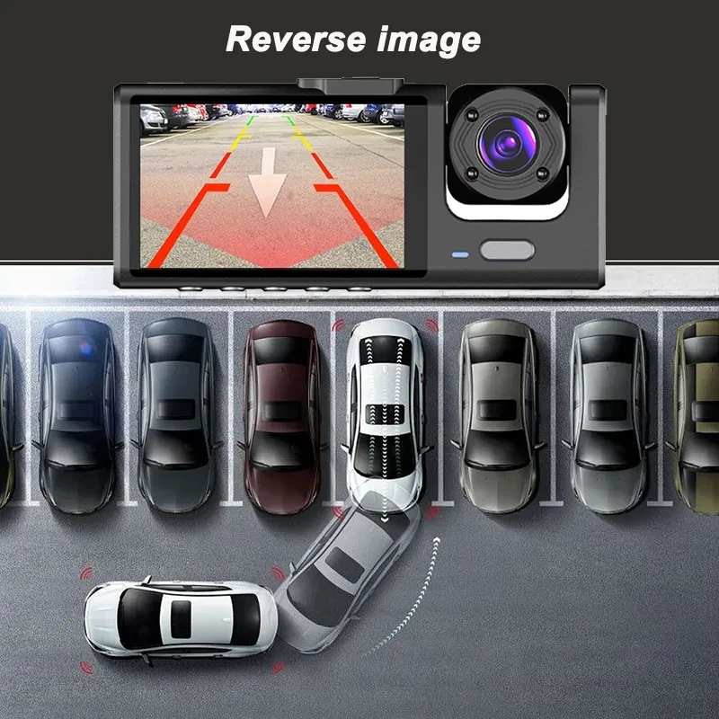 1080P Car Dvr 3 Camra Dash Cam for Cars Camera for Vehicle Recorder Video Front and Rear Camera W/ IR Night Vision Dashcam-6