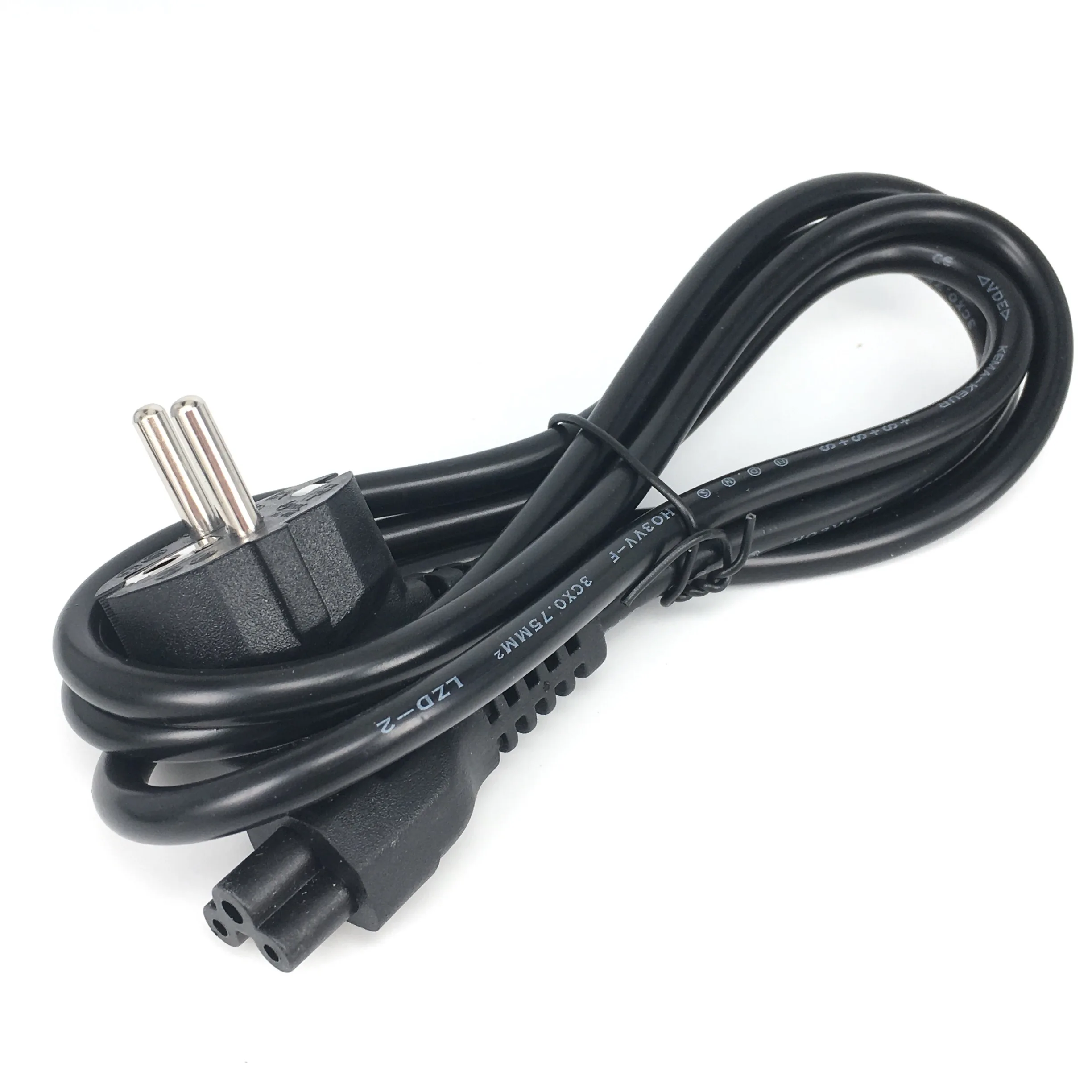 EU European AC Power Cord Euro IEC C5 Power Extension Cable 1.2m 1.5m Power Cable For Notebook Laptop PC Computer Monitor-5