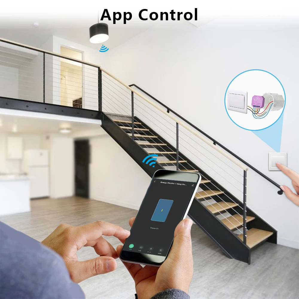 LoraTap Power Energy Monitoring Estimate 1，2 Gang Switch Relay Breaker Module Tuya Smart Life App Remote Control Automation-4