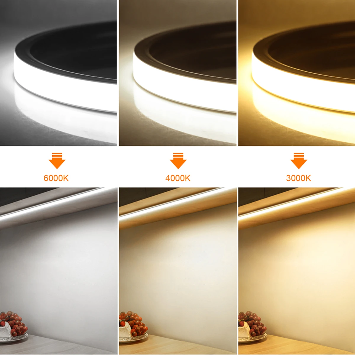 Smart PIR Motion Sensor Super Bright COB LED Strip Neon Light Auto ON/OFF 320leds/m Waterproof for Kitchen,Stair,Wardrobe Decor-3