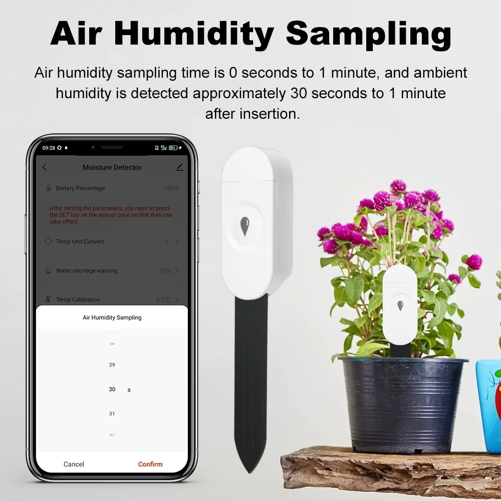 Tuya Smart ZigBee Soil Moisture Sensor Temperature and Humidity Meter Thermo Hygrometer Garden Automation Irrigation Detector-3