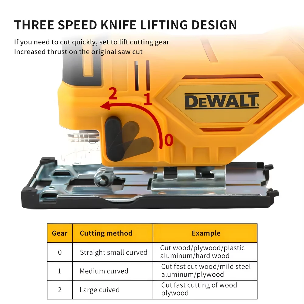 Dewalt 2700RPM Brushless Curve Saw Cordless Electric Jig Saw Portable Adjustable Woodworking Power Tool For Dewalt 20V Battery-5