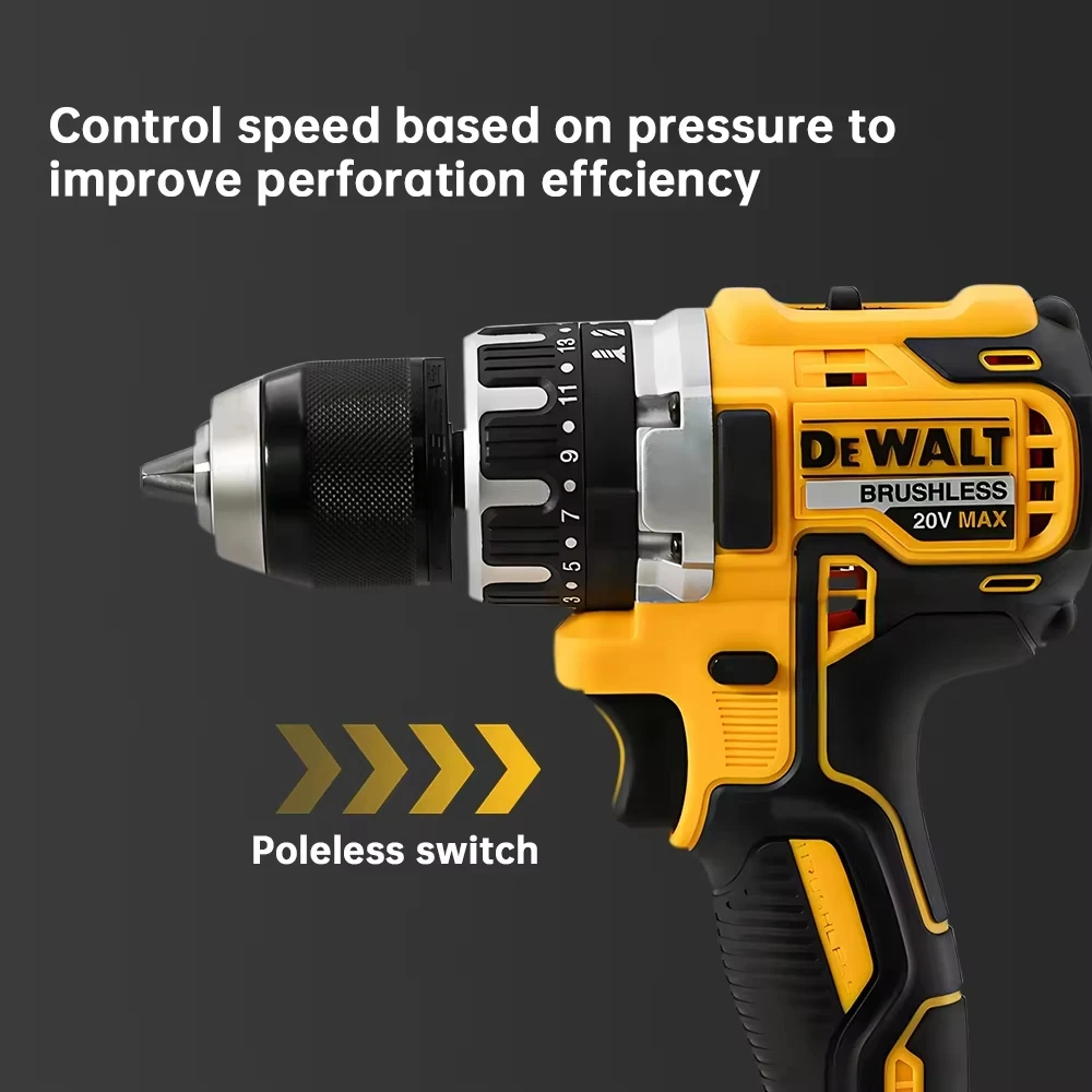 Dewalt DCD796 13mm Brushless Impact Electric Drill Multifunctional Cordless Screwdriver Rechargeable 20V Battery Power Tools-4
