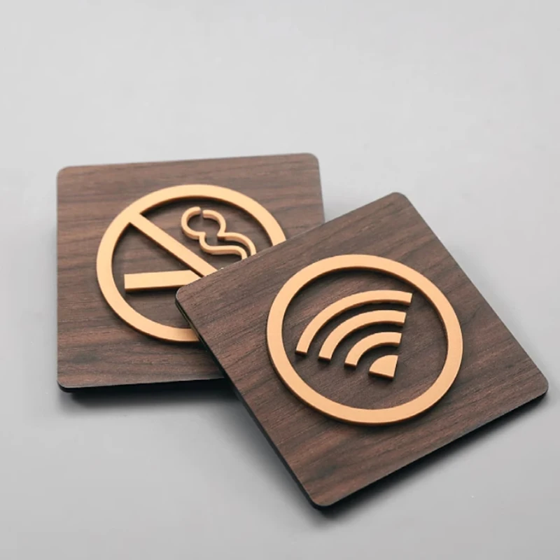 1pc New Style Warm Reminder Sign WIFI No Smoking Logo No Trespassing Warning Plaque Public Shope Signage Warning Sign-5
