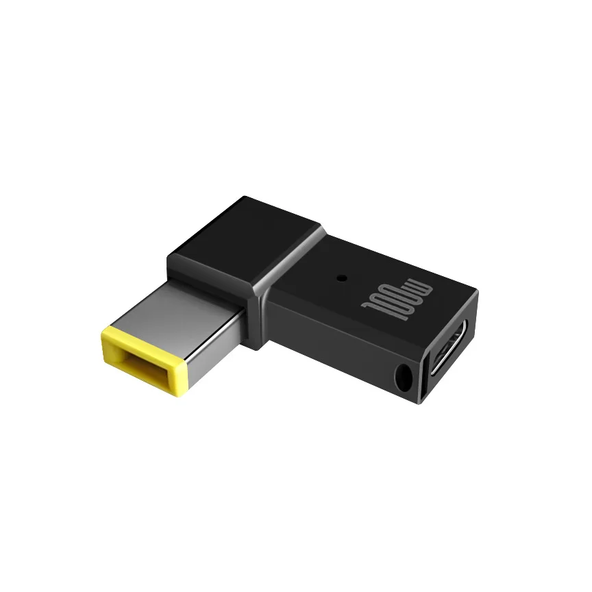 100W USB Type C Female to Square Plug Converter USB-C Fast Charging Cable Laptop Dc Power Adapter Connector for Lenovo Thinkpad-6