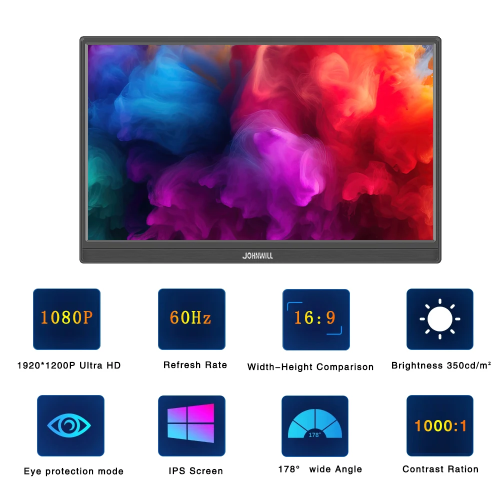 Computer Monitor 15.6inch 1920X1080 Portable Monitor HD IPS Panel LCD Touchscreen Type-C HDMI-Compatible For Switch Xbox Laptop-2