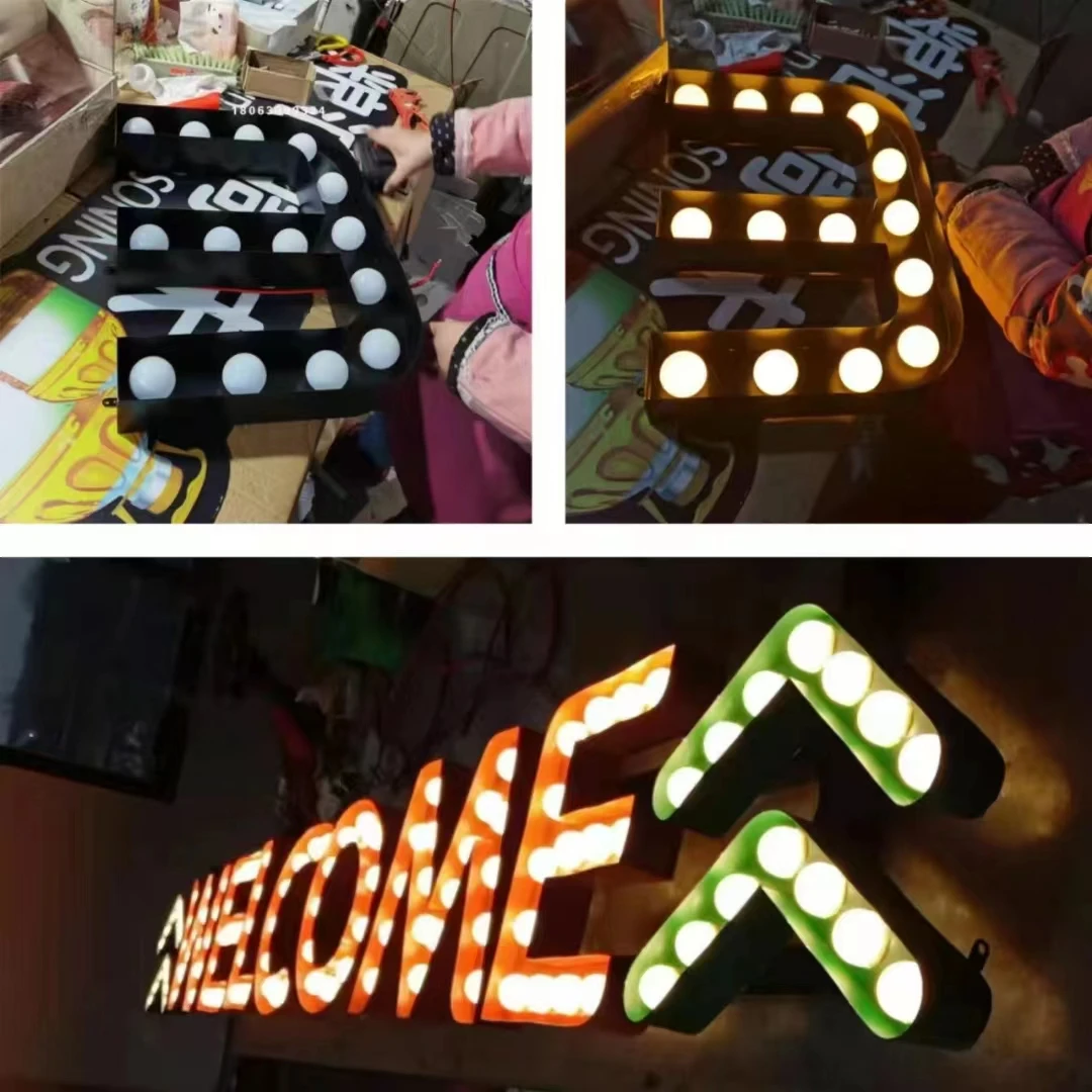 Customized LED store billboards, neon lights signage metal backlit letters, acrylic letter signs, outdoor signs, LED signs-3