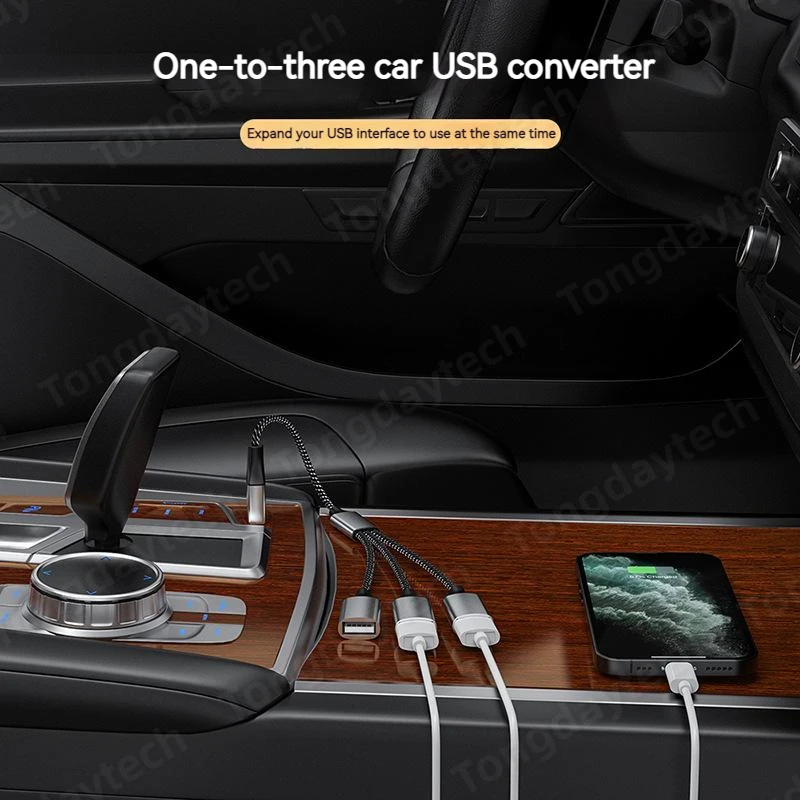 USB Hub Extensions 3 Port Type C Hub USB Splitter Data Transmission High Speed OTG Adapter For Computer Xiaomi Macbook Pro Air-6