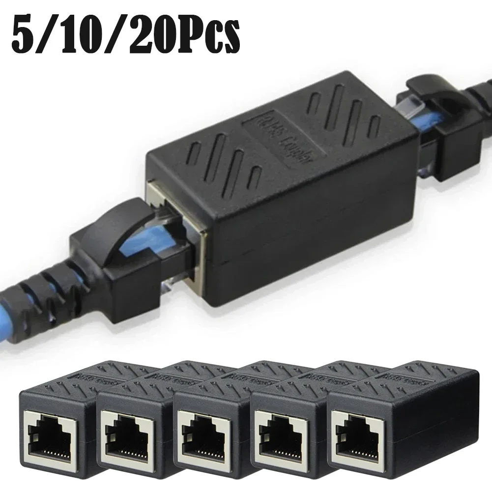 5/10/20Pcs RJ45 Coupler Ethernet Cable Coupler LAN Connector Cat7 Cat6 Cat5e Ethernet Cable Extender Adapter Female to Female-2