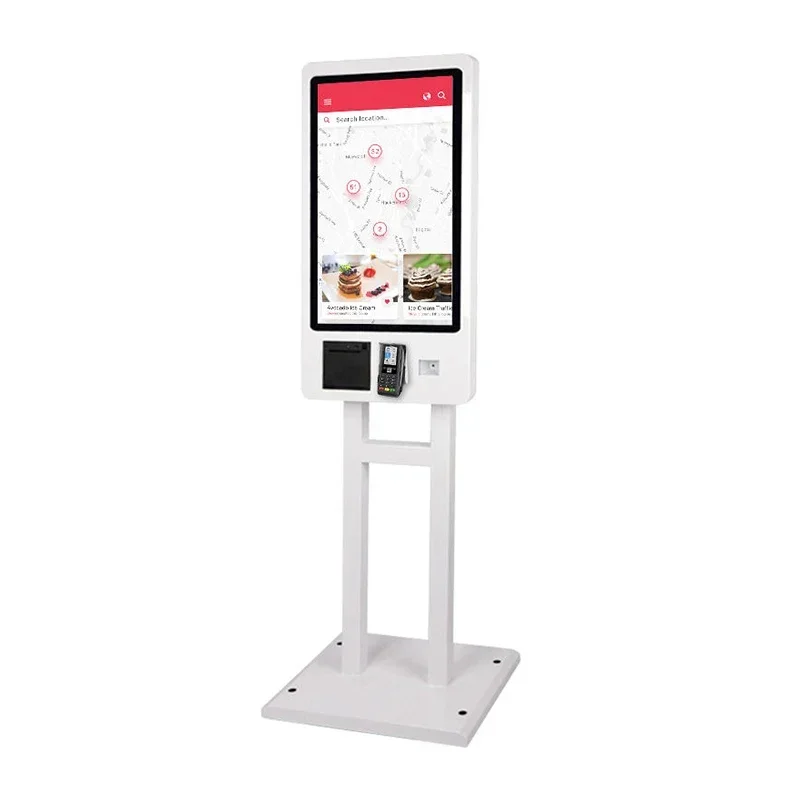 hot saleSmart Touch Screen 15.6 Inch Qr Code Scanner Kiosk Ticket Printing Self Service Order Pos System Payment Terminal
