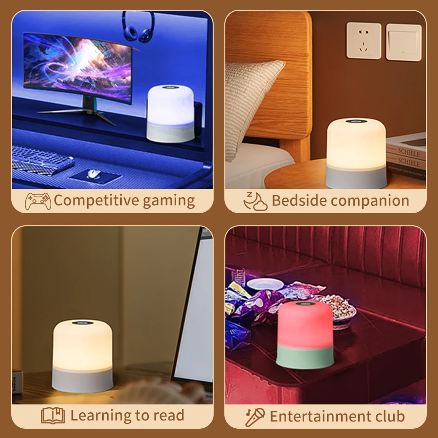 Touch LED Night Light USB Table Lamps Rechargeable Dimmable Bedside Light for Bedroom Decor Home Christmas Gift Child Night Lamp-2