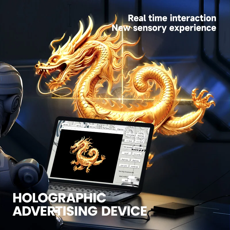 COEUS 100CM HD 3D Hologram Projector Advertise Display Fan Wifi LED Float Sign Player Shop Party Halloween Xmas Decorate Lamp-3