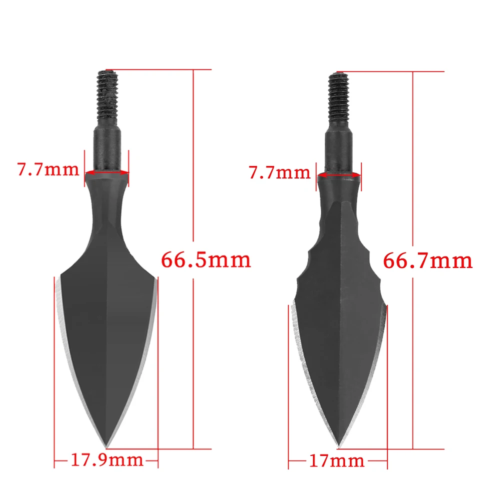 6/12pcs Archery 180-200grain Retro Arrowhead High Carbon Steel Blades Broadheads for Bow Arrow Hunting Shooting Accessories-3