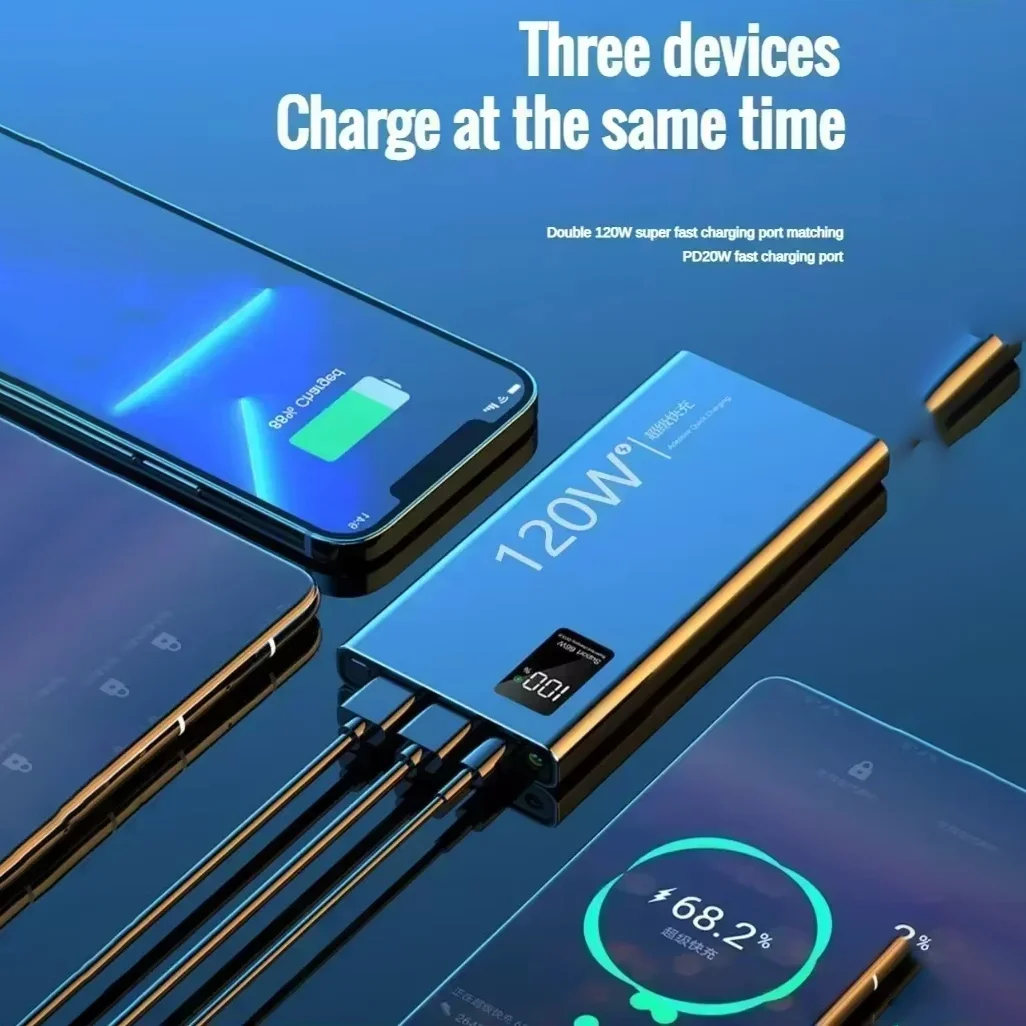 Xiaomi 120W Super Fast Charging 50000mAh High Capacity Power Bank Powerbank Portable Battery Charger For iPhone Samsung Huawei-6