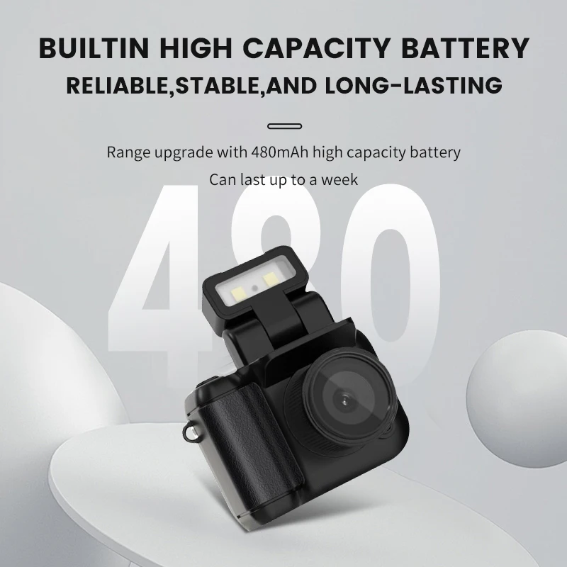 Y4000 Mini Camera with Screen HD 1080p Portable Video Recorder with Flash Light Battery Dock Retro Ultra Compact Digital Camera-4