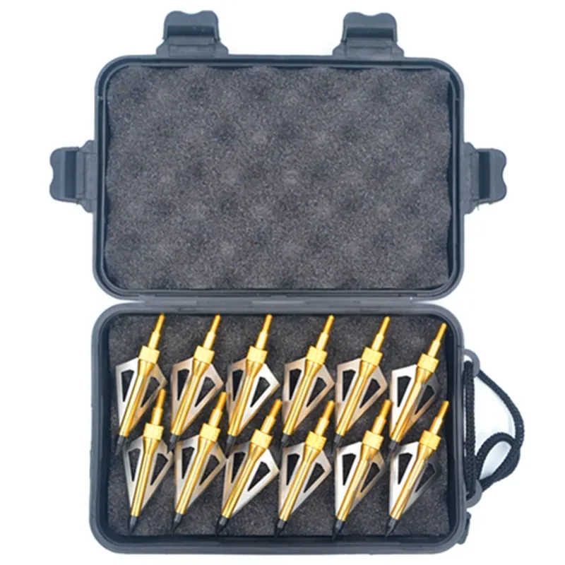 A Box Hunting Arrow Heads Archery Aluminum Arrowhead Hunting Sharp Arrow Head Field Point Tips-2