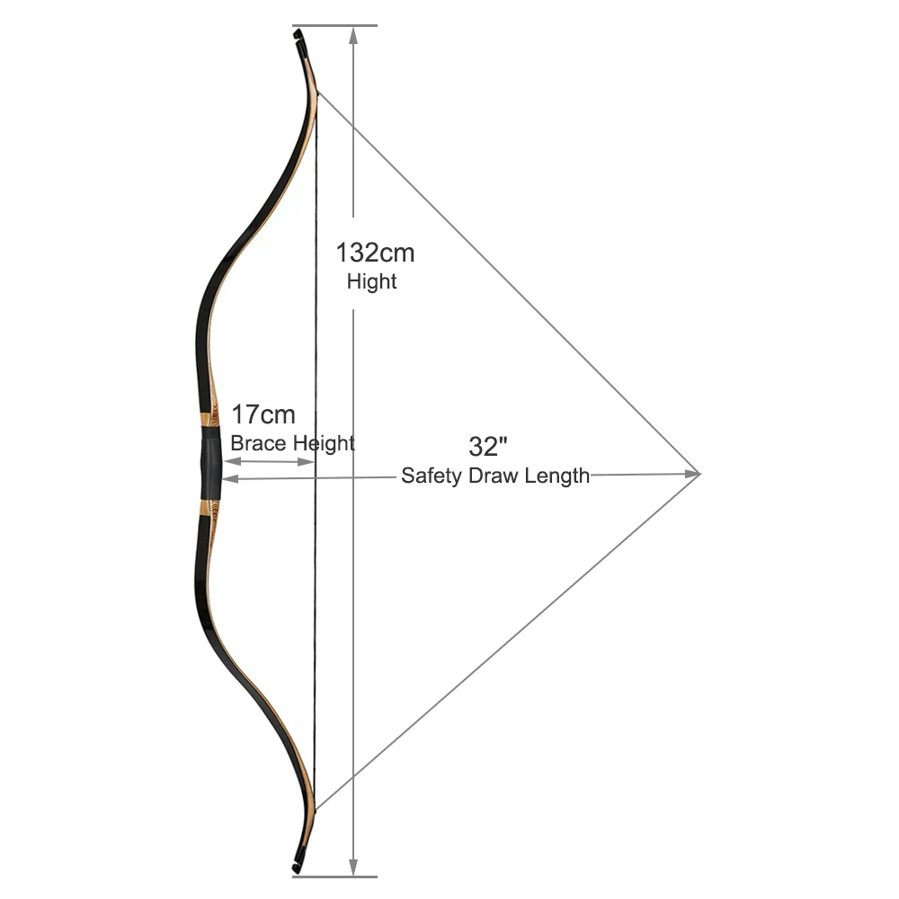 Archery Bow Traditional Bow 25-50lbs Longbow Take Down Recurve Bow for camping Outdoor Shooting Hunting Practice Bow-2