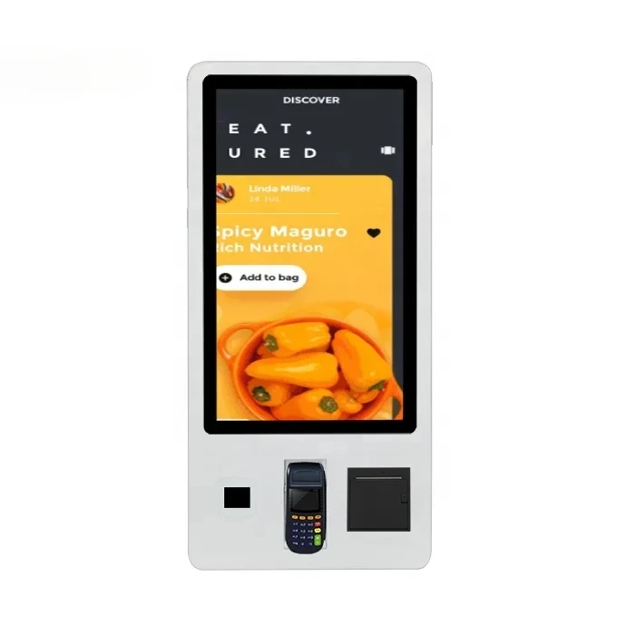 32 inch Touch Screen Automatic Self Payment Machine Ticket Dispenser Payment Terminal Self Service Mcdonalds Kiosk Machine-2