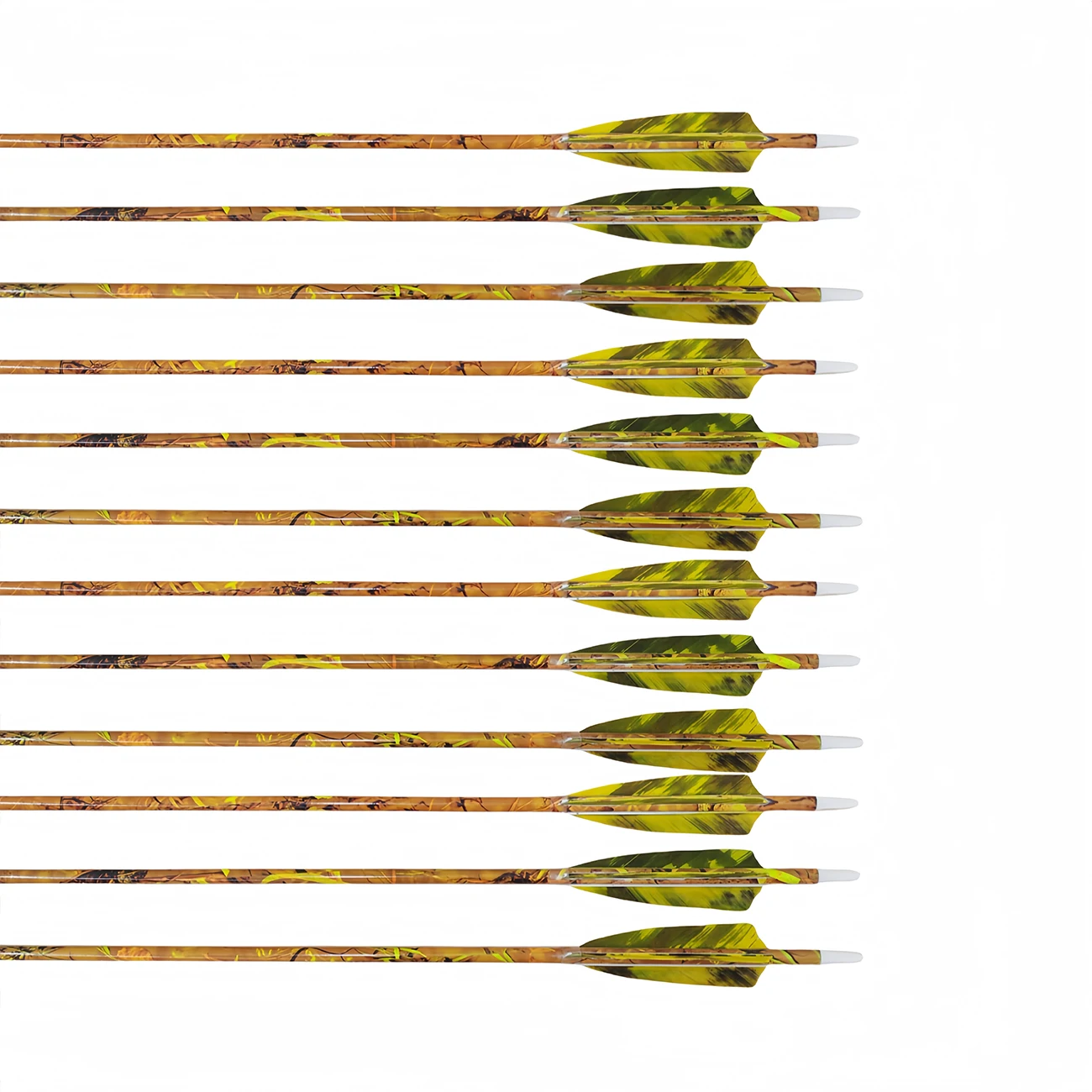 LAIXING 30 Inch Carbon Arrows with 5 Inch Turkey Feathers Fletching & Archery Hunting Practice Targeting,Spine 500 Yellow-5