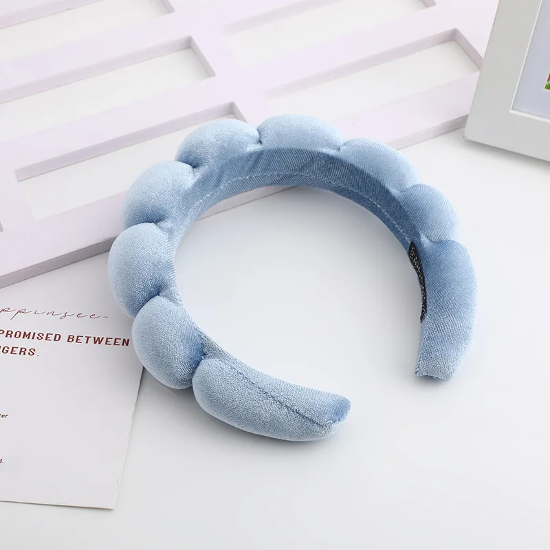 Velvet Hair Band High Skull Top Sponge Fried Dough Twists High Sense Hair Band Hair Accessories Solid Color Hair Band-5
