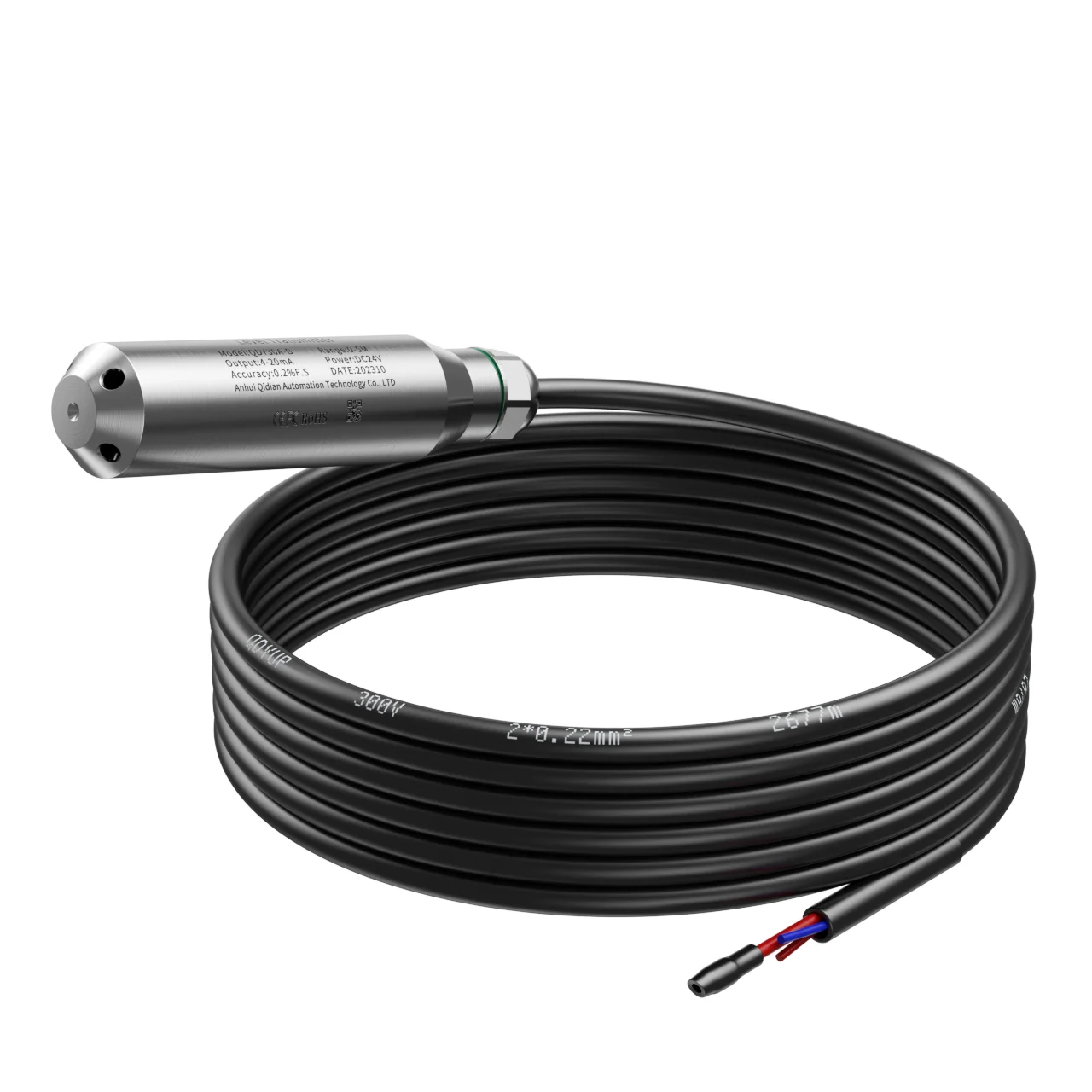 Water Level Sensor 4-20mA 0-10V 0-5V RS485 Level Transmitter 0-5m Liquid Level Sensor Transmitter 304SS Level Sensor Probe-2