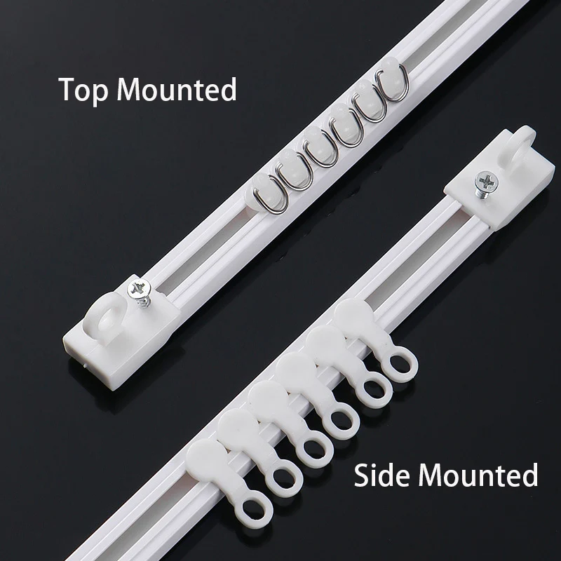 Self Adhesive Curtain Sliding Track Without Punching Nano Silent Track Top Mounted Side Mounted Home Window Decor Accessorie-4