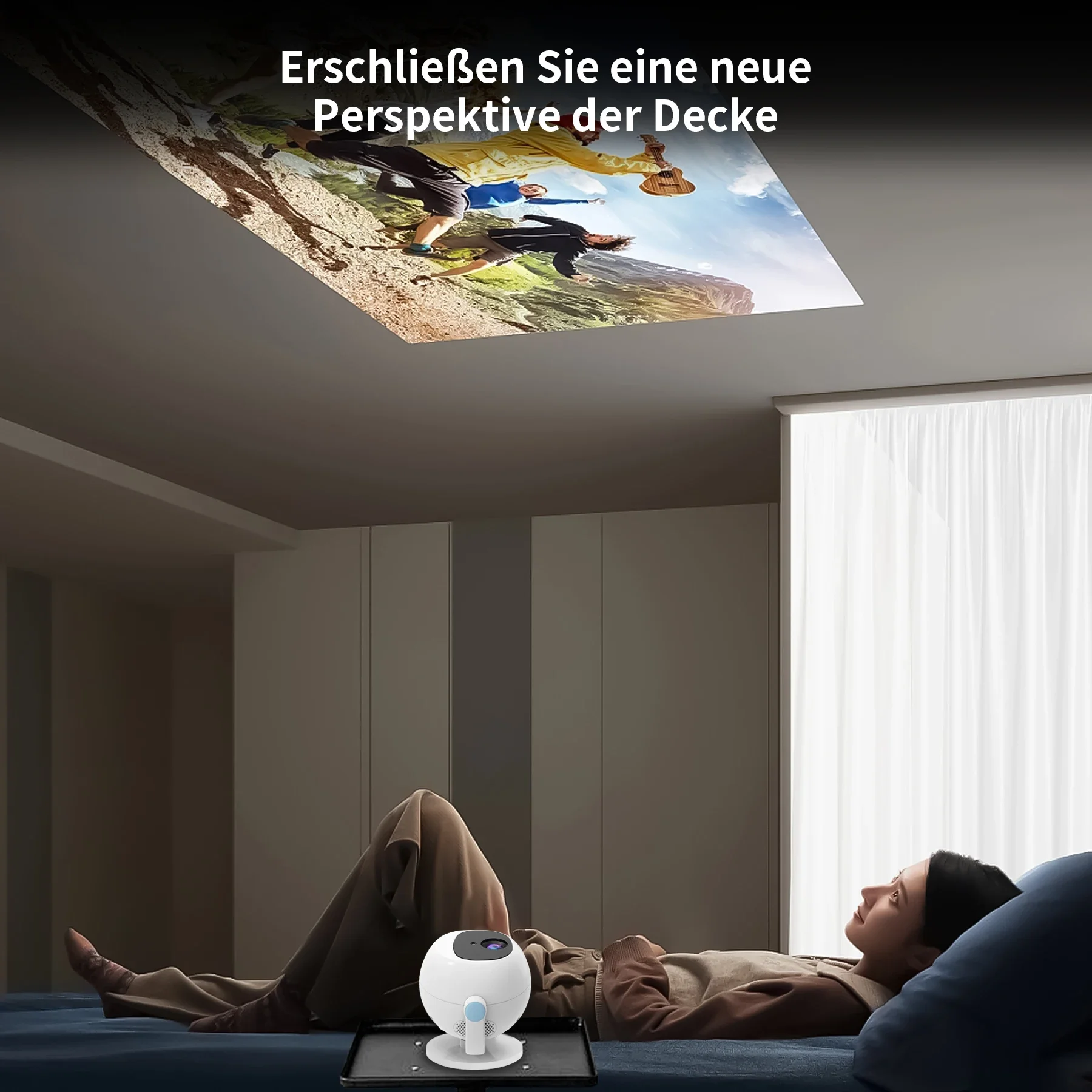 Smart Android 11 4K Projector 5G WiFi 720P Display with Auto Keystone Portable Outdoor Home Theater Speaker-6