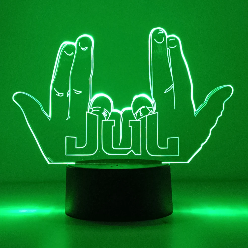 LED Night Light Celebrity JUL for Fans Bedroom Decoration Lighting Birthday Gift Battery Powered Color Changing 3d Lamp Jul-2